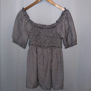 Cotton On Black and White Gingham Minidress Fairy Feminine Y2K Coastal Size L